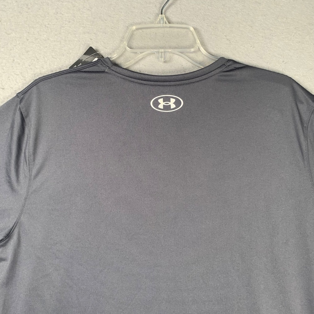 Under Armour Team Tech Shirt Mens Medium Gray Short Sleeve Loose Fit Lightweight - Picture 8 of 9